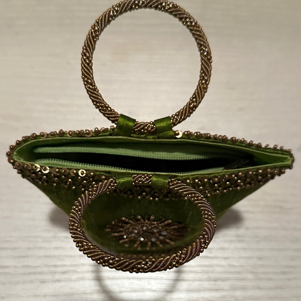 Green Embellished Women's Bag - Picture 3 of 3